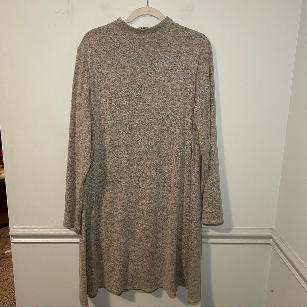 Chico’s Gray Long Sleeve MIDI Dress Size 16 & 18
